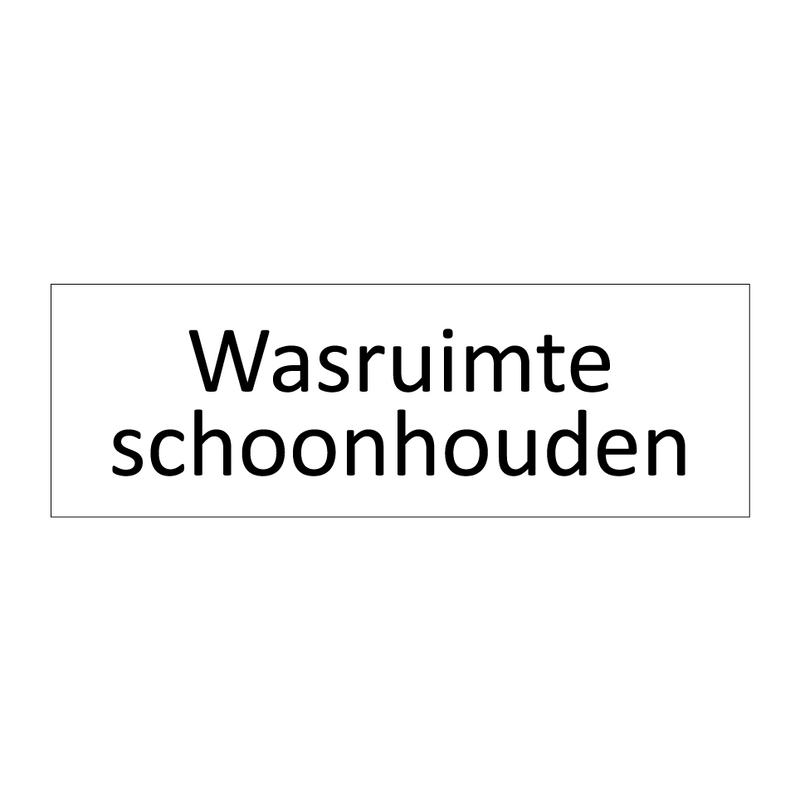 Wasruimte schoonhouden & Wasruimte schoonhouden & Wasruimte schoonhouden & Wasruimte schoonhouden