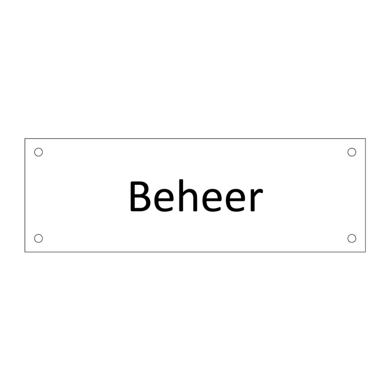 Beheer & Beheer & Beheer