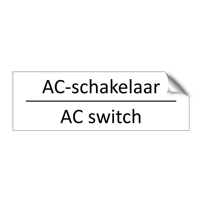 AC-schakelaar - AC switch & AC-schakelaar - AC switch & AC-schakelaar - AC switch