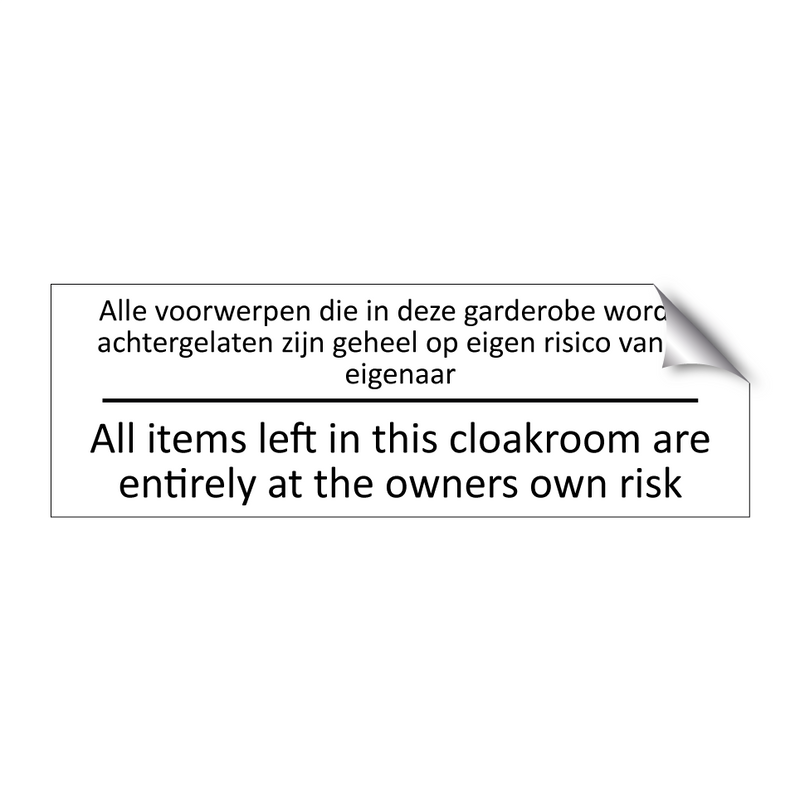 Alle voorwerpen die in deze garderobe worden /…/