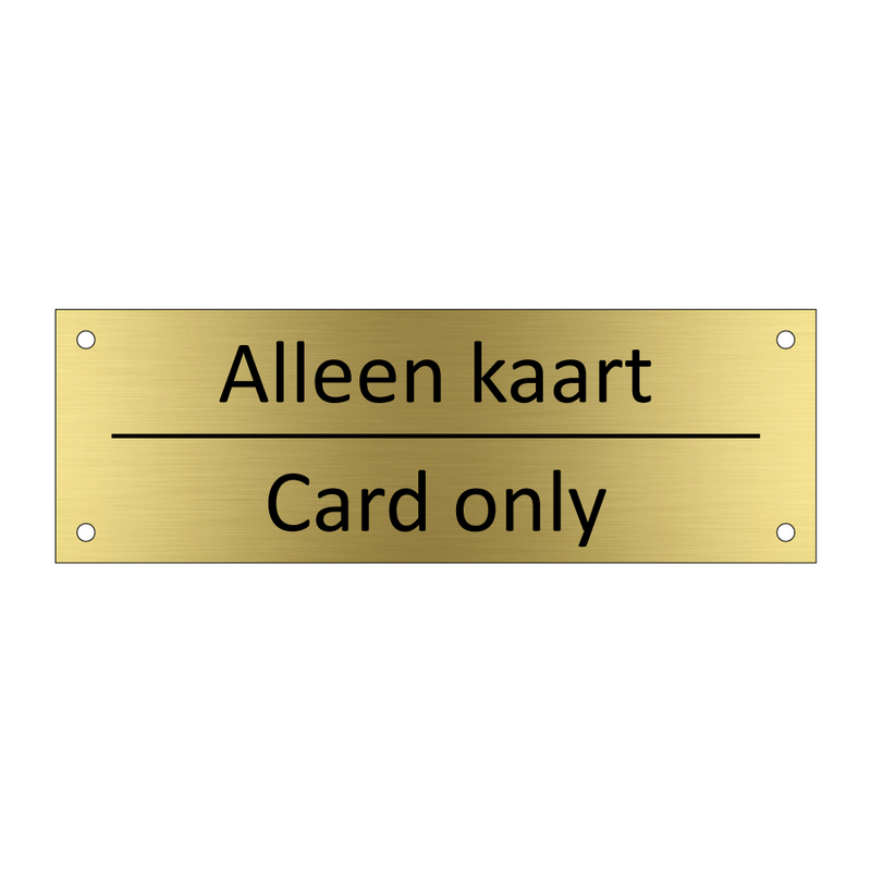 Alleen kaart - Card only & Alleen kaart - Card only & Alleen kaart - Card only