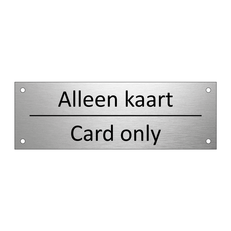 Alleen kaart - Card only & Alleen kaart - Card only & Alleen kaart - Card only