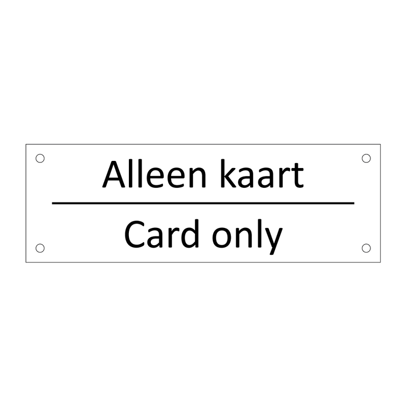 Alleen kaart - Card only & Alleen kaart - Card only & Alleen kaart - Card only