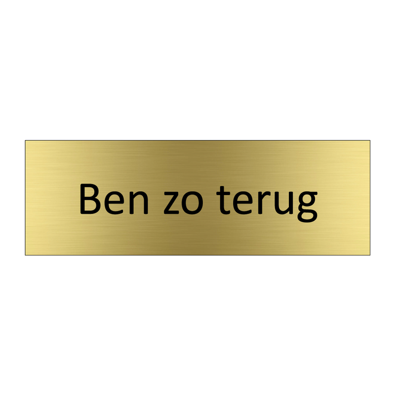 Ben zo terug & Ben zo terug & Ben zo terug & Ben zo terug & Ben zo terug & Ben zo terug