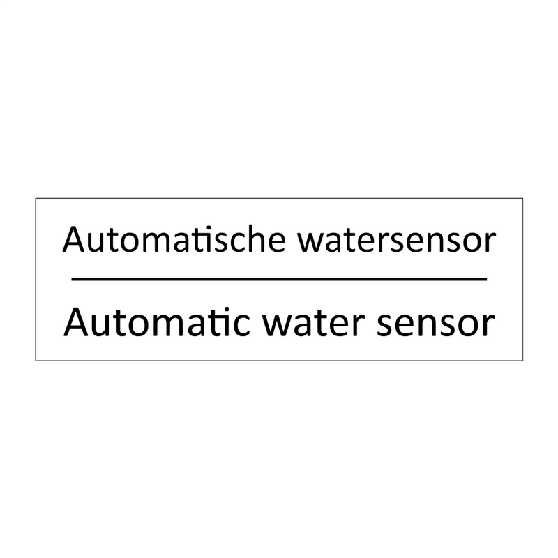 Automatische watersensor - Automatic water sensor