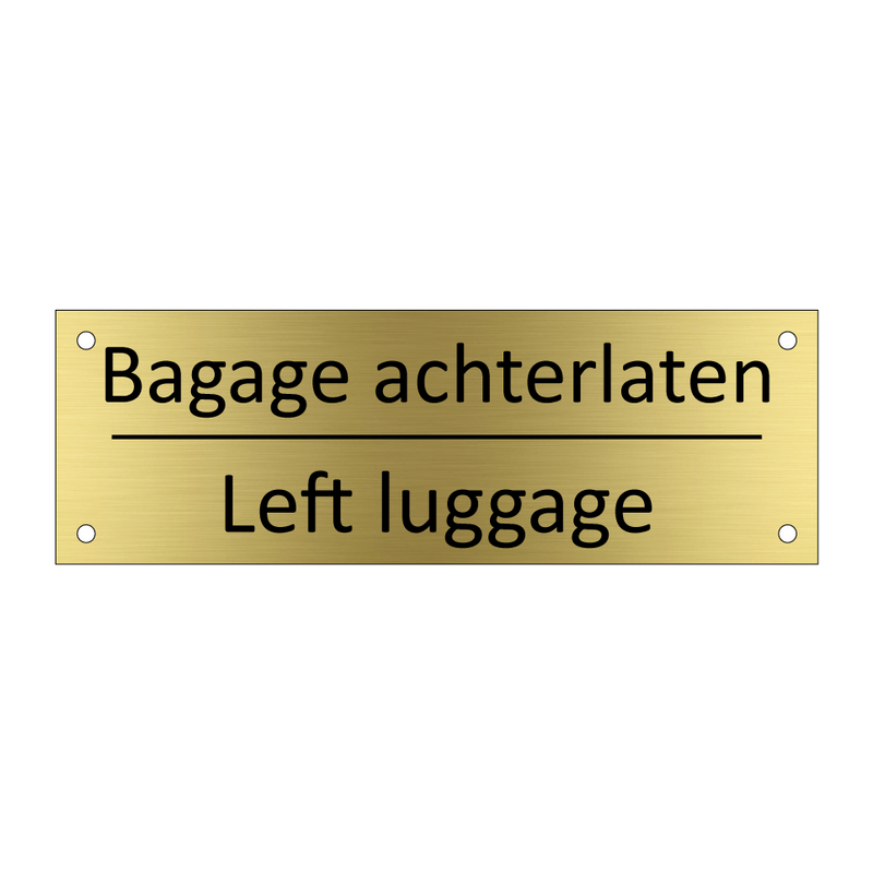 Bagage achterlaten - Left luggage & Bagage achterlaten - Left luggage