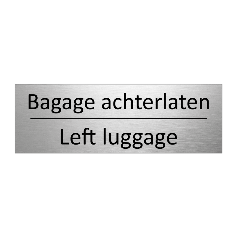 Bagage achterlaten - Left luggage & Bagage achterlaten - Left luggage