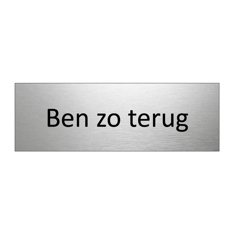 Ben zo terug & Ben zo terug & Ben zo terug & Ben zo terug & Ben zo terug & Ben zo terug