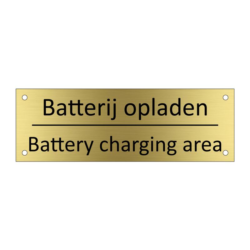 Batterij opladen - Battery charging area & Batterij opladen - Battery charging area