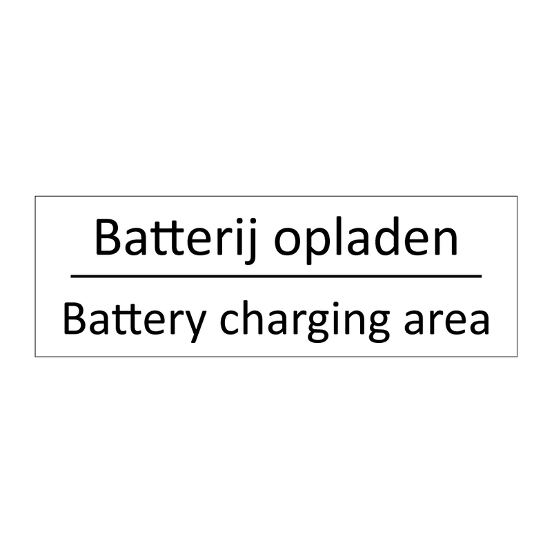 Batterij opladen - Battery charging area & Batterij opladen - Battery charging area