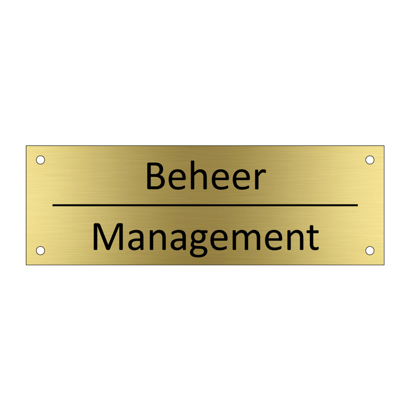 Beheer - Management & Beheer - Management & Beheer - Management