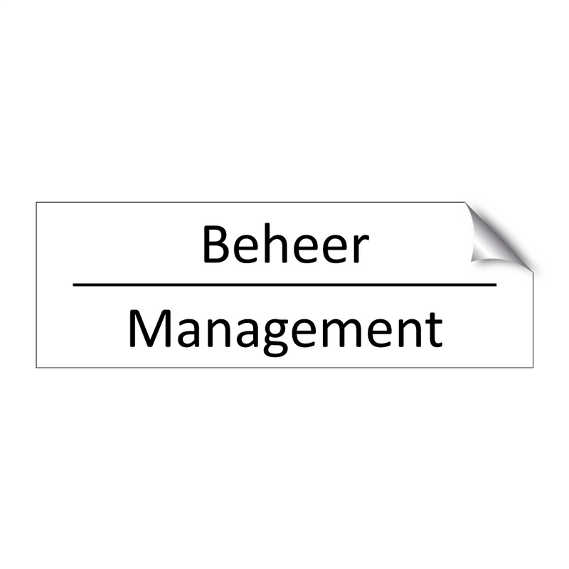 Beheer - Management & Beheer - Management & Beheer - Management