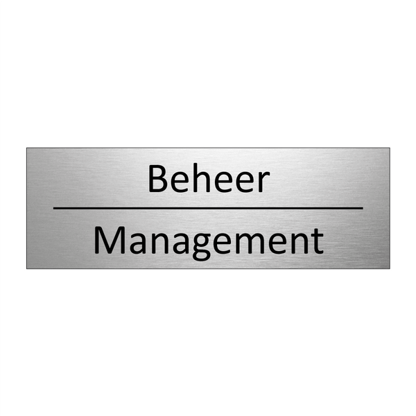 Beheer - Management & Beheer - Management & Beheer - Management & Beheer - Management