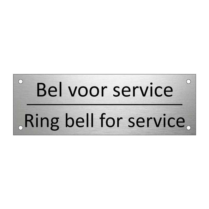 Bel voor service - Ring bell for service & Bel voor service - Ring bell for service