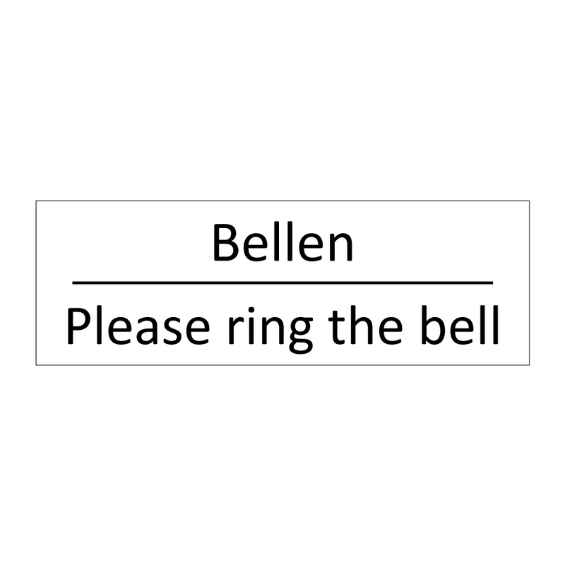 Bellen - Please ring the bell & Bellen - Please ring the bell & Bellen - Please ring the bell