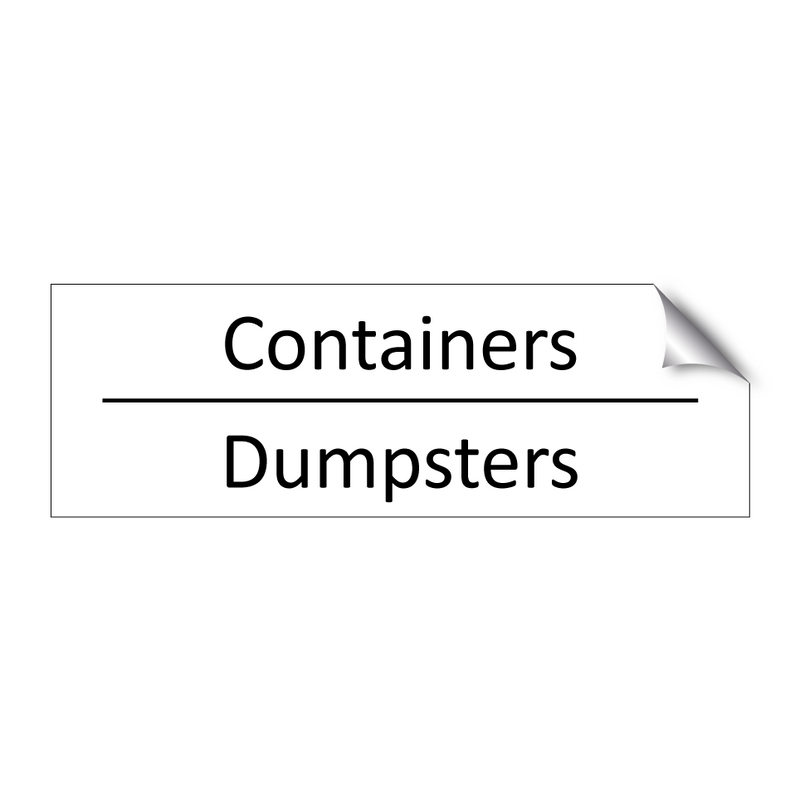 Containers - Dumpsters & Containers - Dumpsters & Containers - Dumpsters