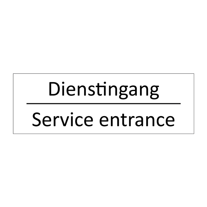 Dienstingang - Service entrance & Dienstingang - Service entrance & Dienstingang - Service entrance