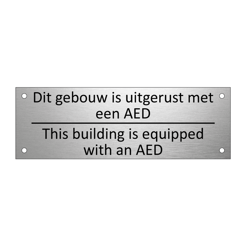 Dit gebouw is uitgerust met een AED /…/ & Dit gebouw is uitgerust met een AED /…/