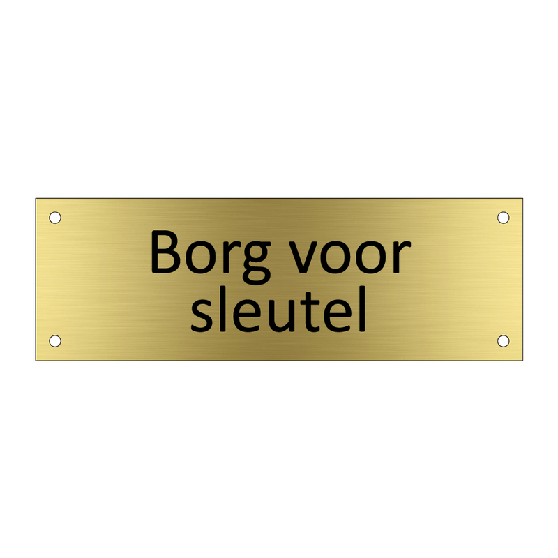 Borg voor sleutel & Borg voor sleutel & Borg voor sleutel