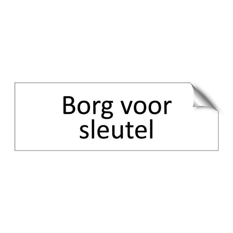 Borg voor sleutel & Borg voor sleutel & Borg voor sleutel