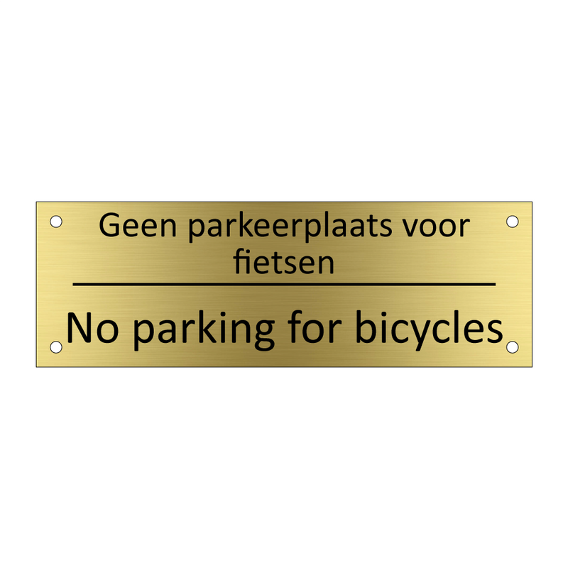 Geen parkeerplaats voor fietsen - No parking for bicycles