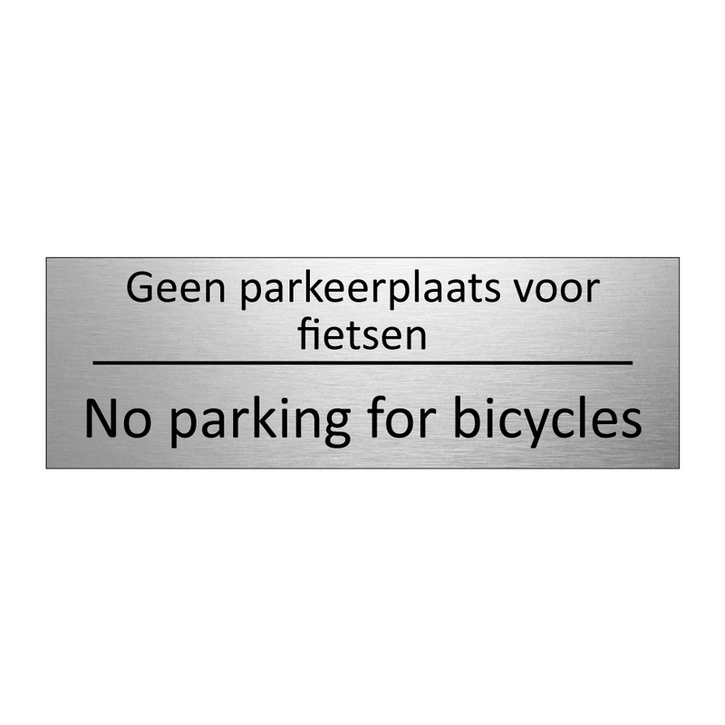 Geen parkeerplaats voor fietsen - No parking for bicycles