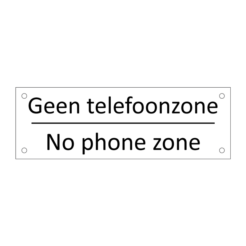 Geen telefoonzone - No phone zone & Geen telefoonzone - No phone zone