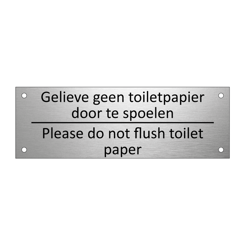 Gelieve geen toiletpapier door te spoelen /…/ & Gelieve geen toiletpapier door te spoelen /…/