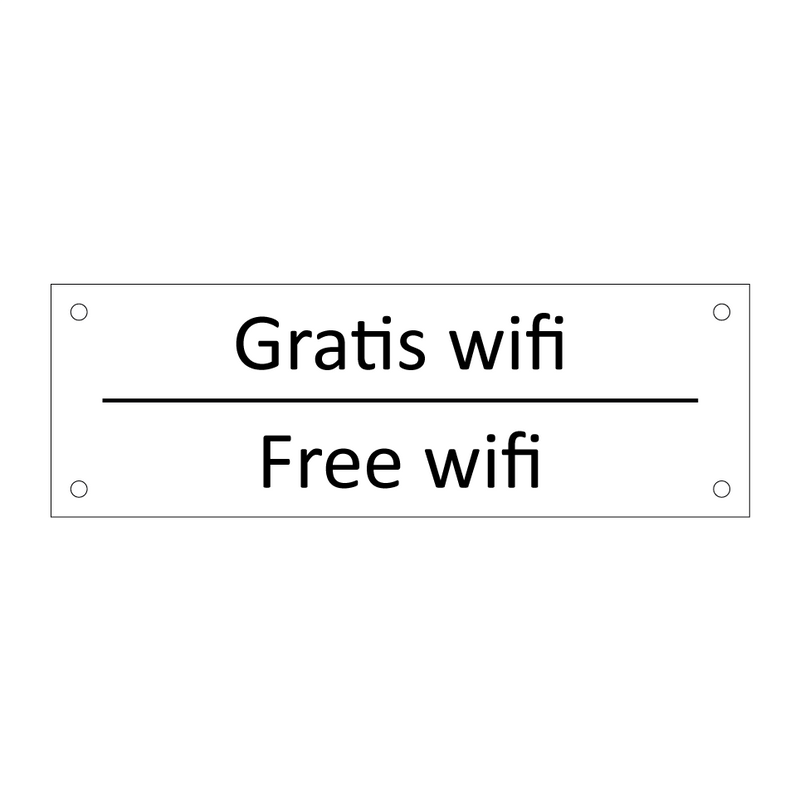 Gratis wifi - Free wifi & Gratis wifi - Free wifi & Gratis wifi - Free wifi