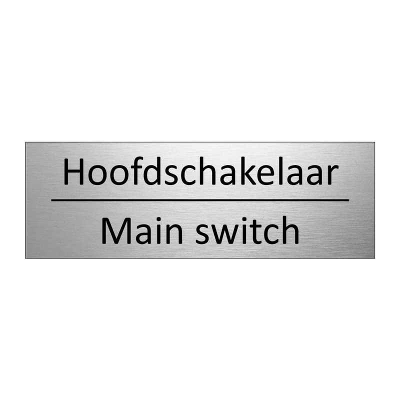 Hoofdschakelaar - Main switch & Hoofdschakelaar - Main switch & Hoofdschakelaar - Main switch