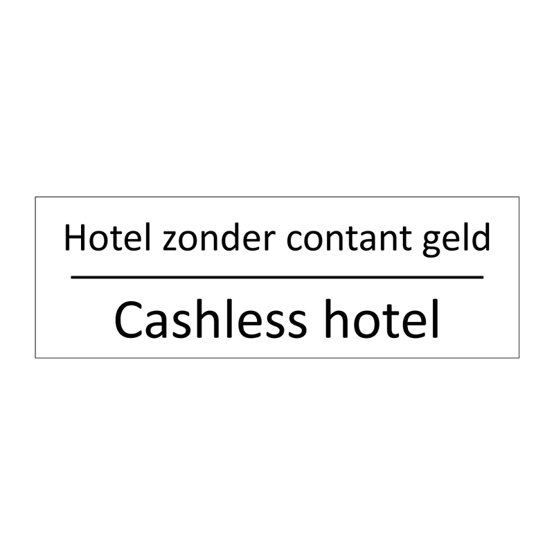 Hotel zonder contant geld - Cashless hotel & Hotel zonder contant geld - Cashless hotel