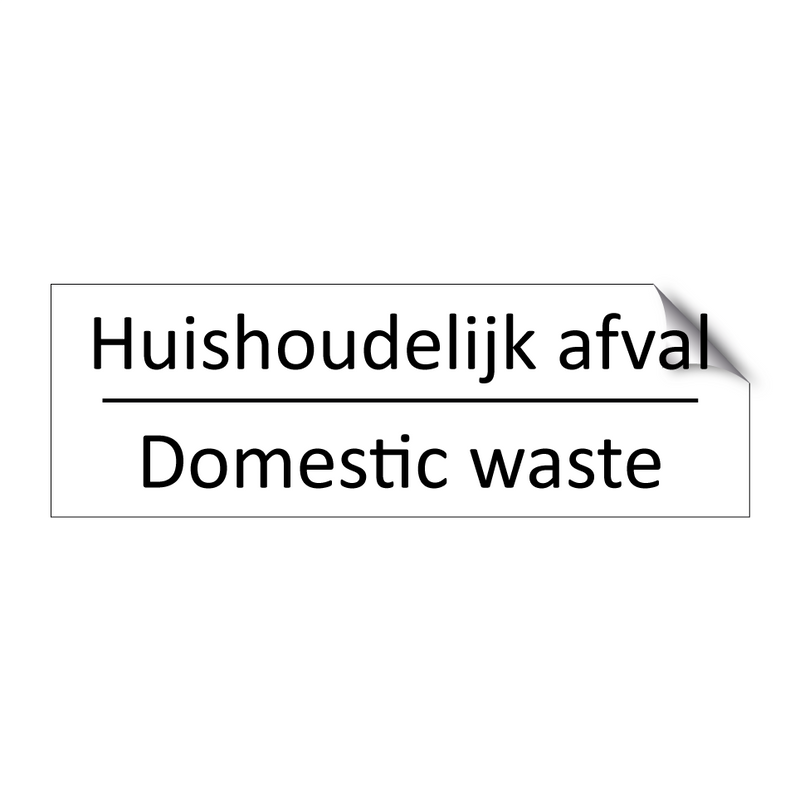 Huishoudelijk afval - Domestic waste & Huishoudelijk afval - Domestic waste