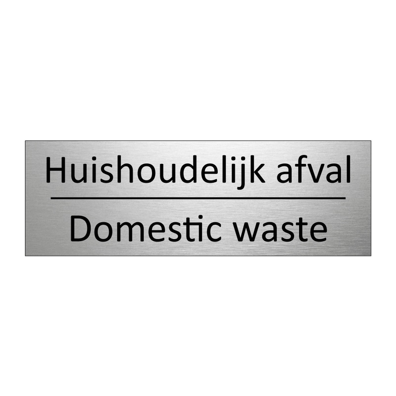 Huishoudelijk afval - Domestic waste & Huishoudelijk afval - Domestic waste