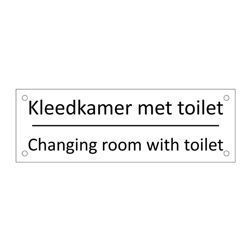 Kleedkamer met toilet - Changing room with toilet