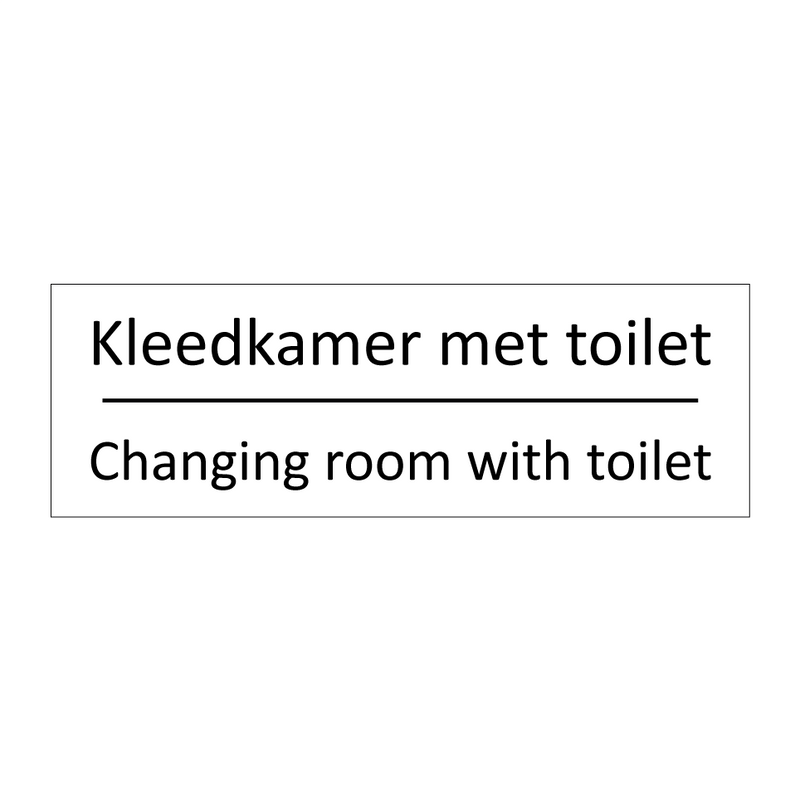 Kleedkamer met toilet - Changing room with toilet