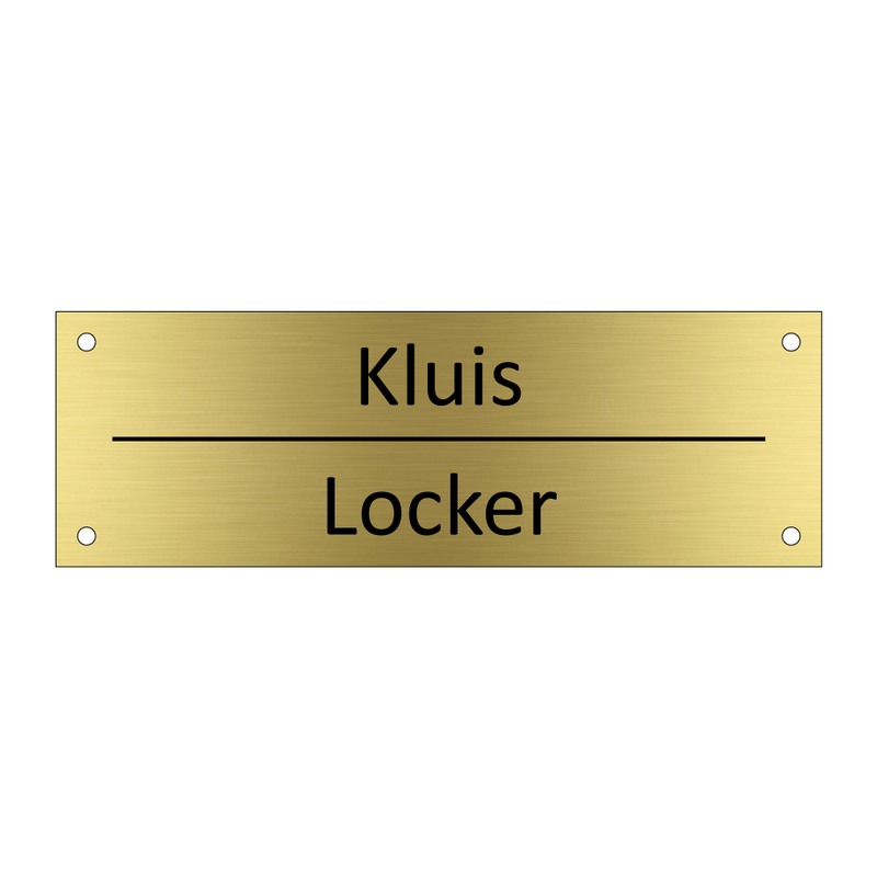 Kluis - Locker & Kluis - Locker & Kluis - Locker