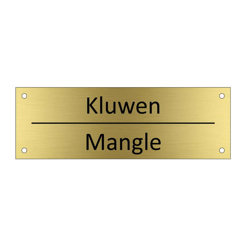 Kluwen - Mangle & Kluwen - Mangle & Kluwen - Mangle