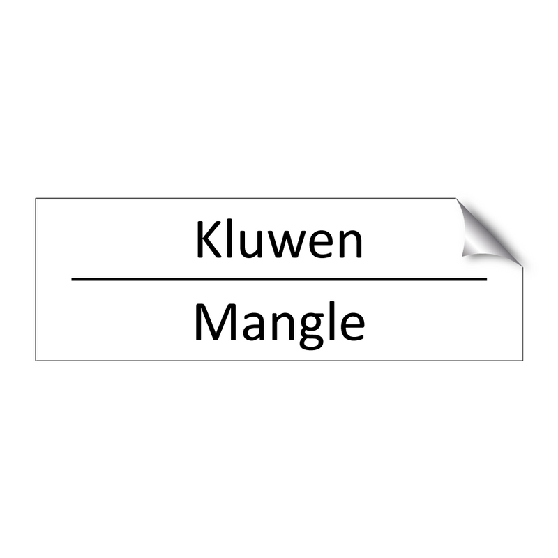 Kluwen - Mangle & Kluwen - Mangle & Kluwen - Mangle