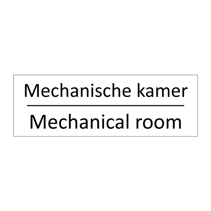 Mechanische kamer - Mechanical room & Mechanische kamer - Mechanical room