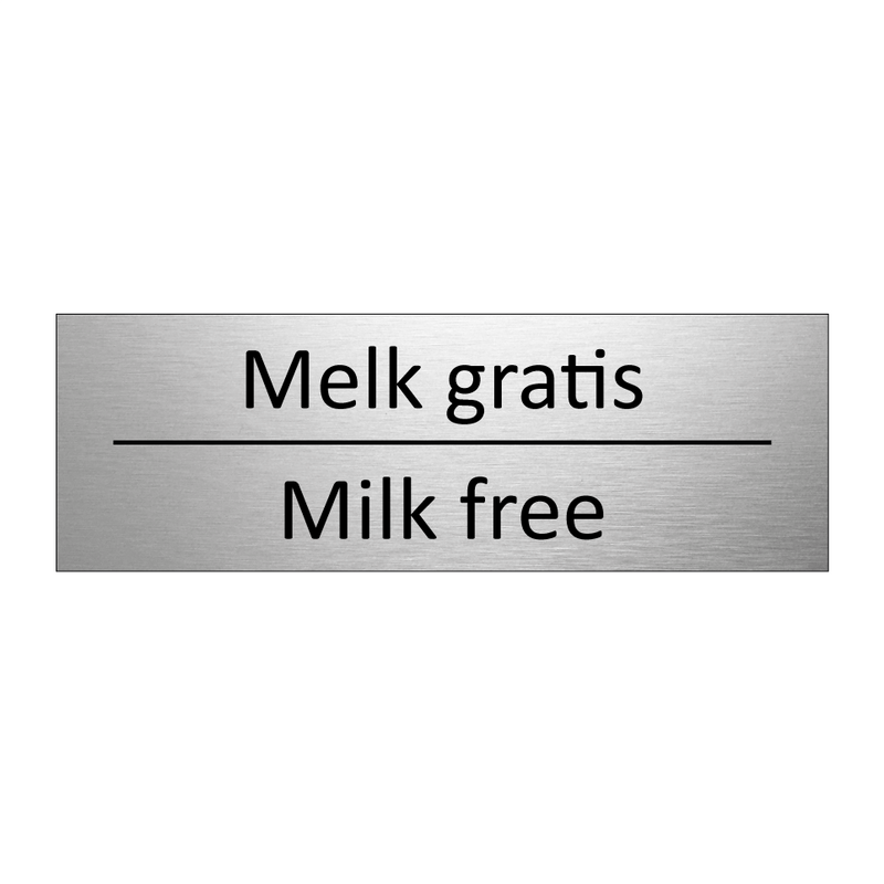 Melk gratis - Milk free & Melk gratis - Milk free & Melk gratis - Milk free