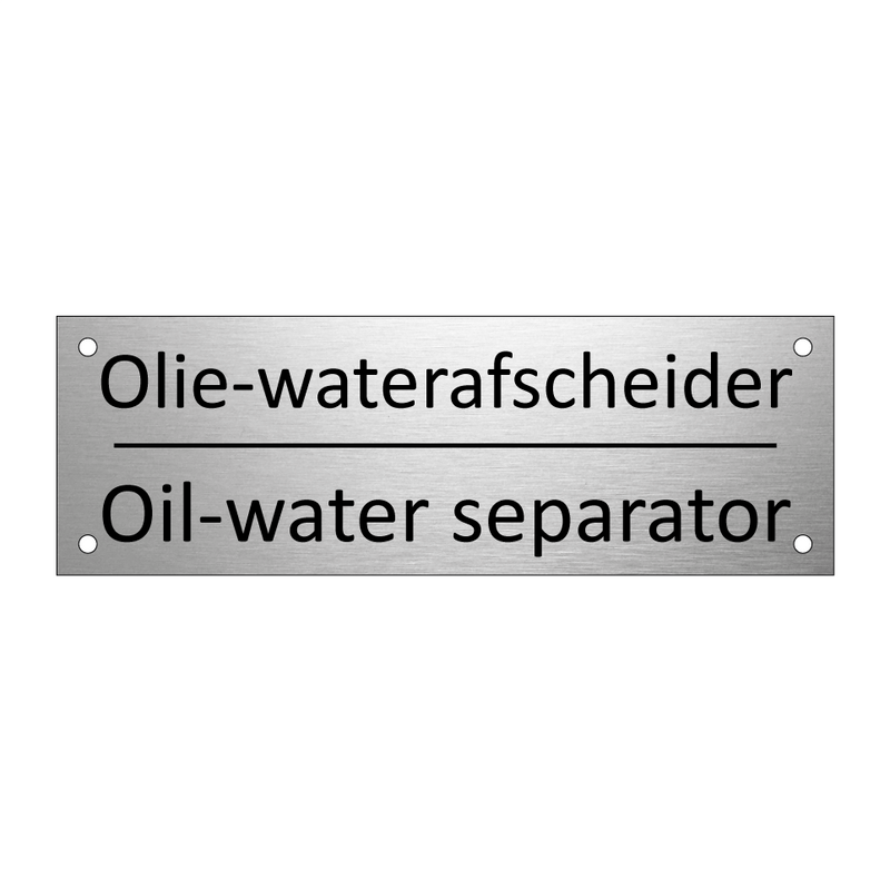 Olie-waterafscheider - Oil-water separator & Olie-waterafscheider - Oil-water separator