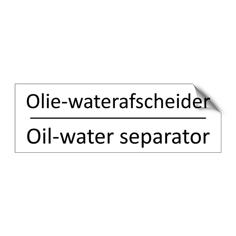 Olie-waterafscheider - Oil-water separator & Olie-waterafscheider - Oil-water separator