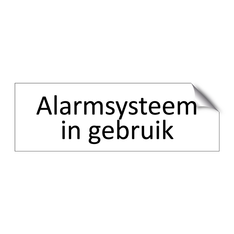 Alarmsysteem in gebruik & Alarmsysteem in gebruik & Alarmsysteem in gebruik