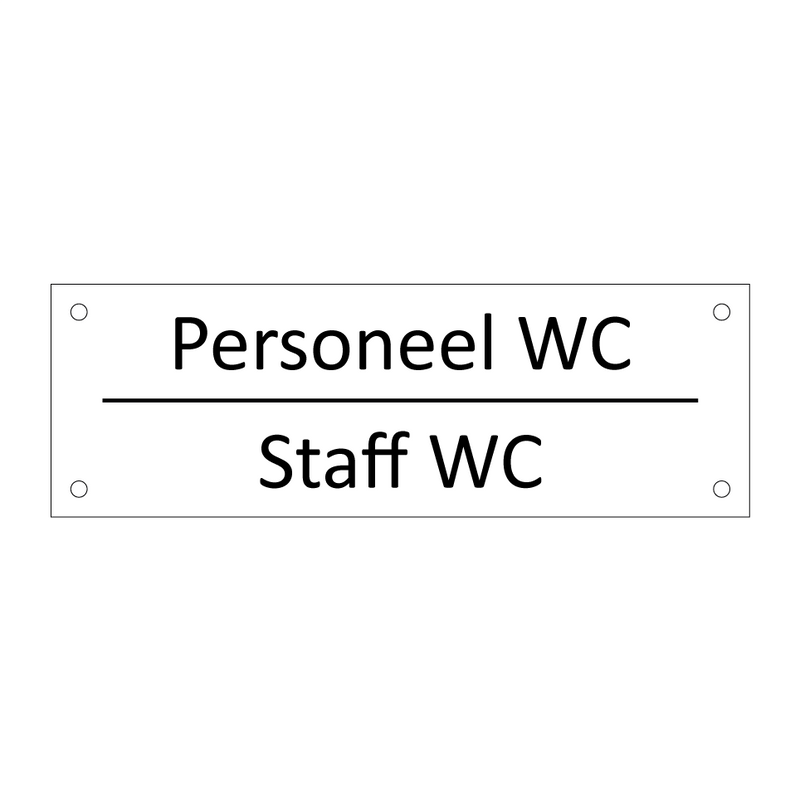 Personeel WC - Staff WC & Personeel WC - Staff WC & Personeel WC - Staff WC