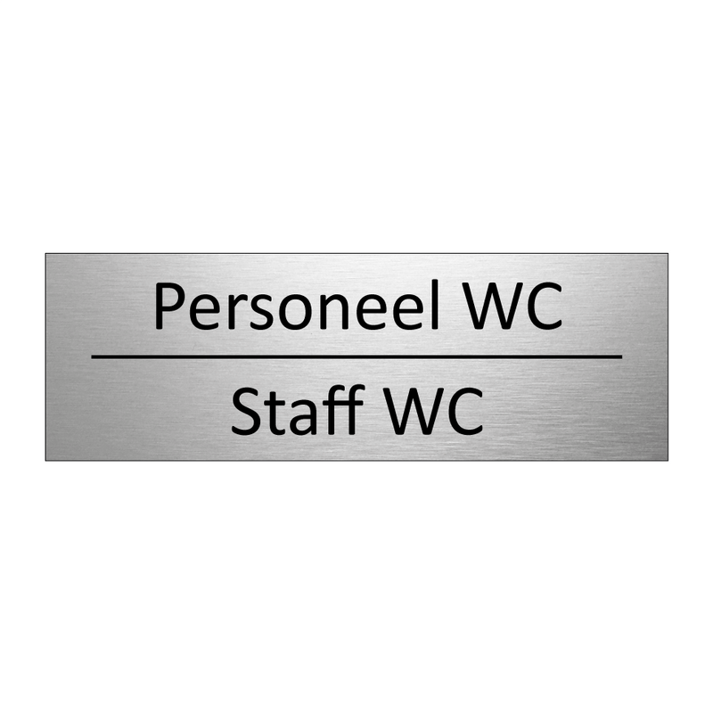 Personeel WC - Staff WC & Personeel WC - Staff WC & Personeel WC - Staff WC