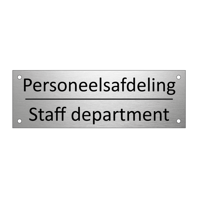 Personeelsafdeling - Staff department & Personeelsafdeling - Staff department