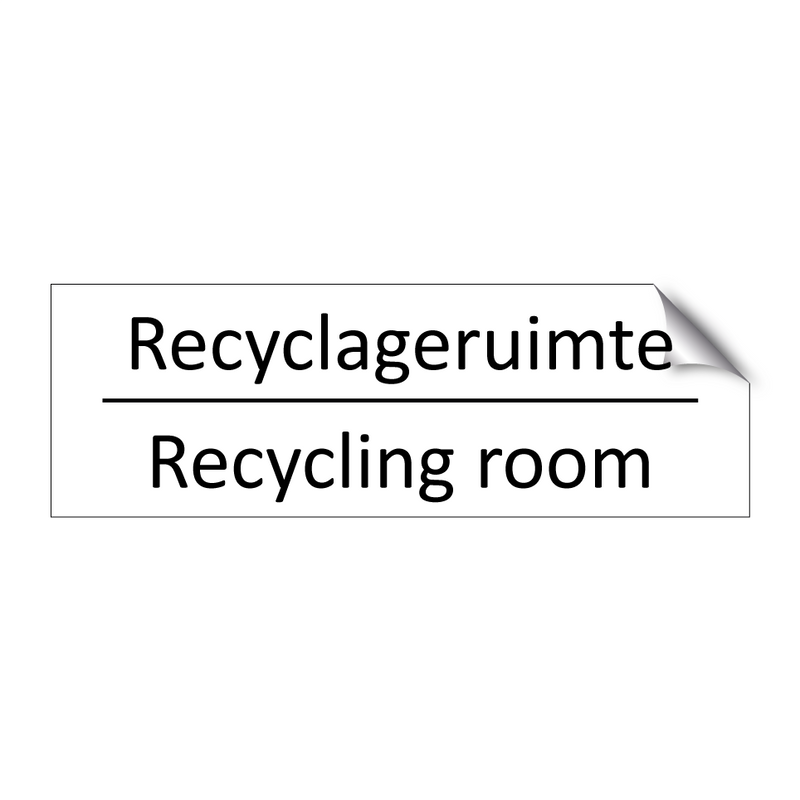 Recyclageruimte - Recycling room & Recyclageruimte - Recycling room