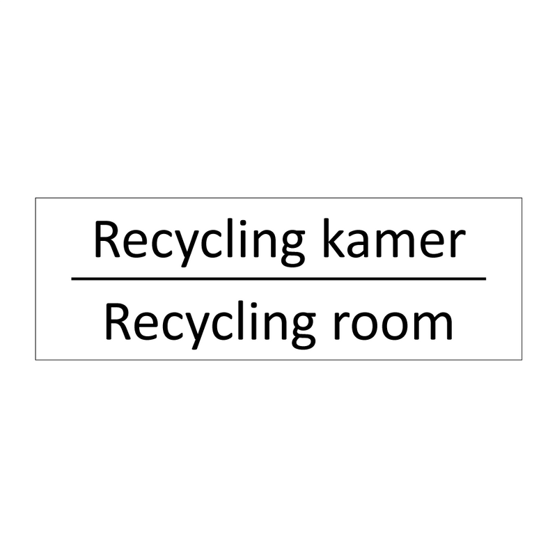 Recycling kamer - Recycling room & Recycling kamer - Recycling room