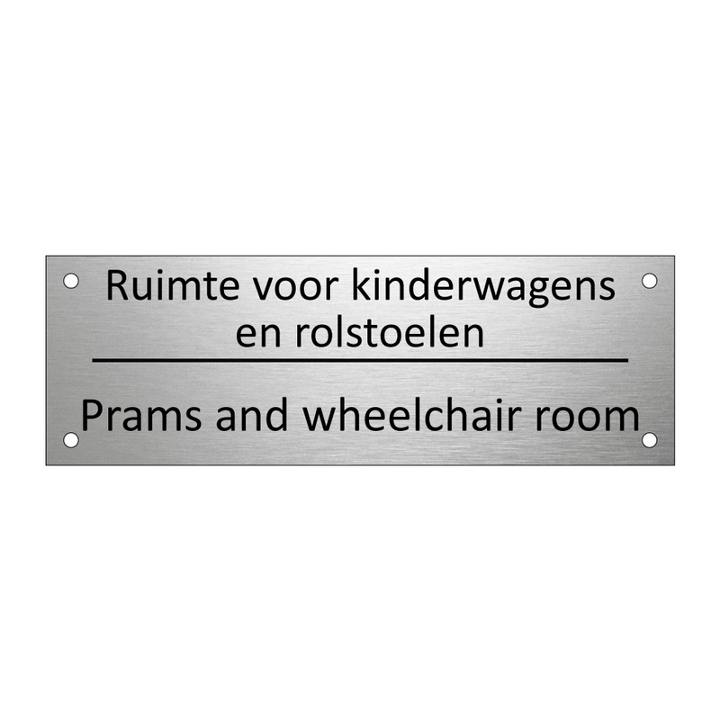 Ruimte voor kinderwagens en rolstoelen - Prams and wheelchair room