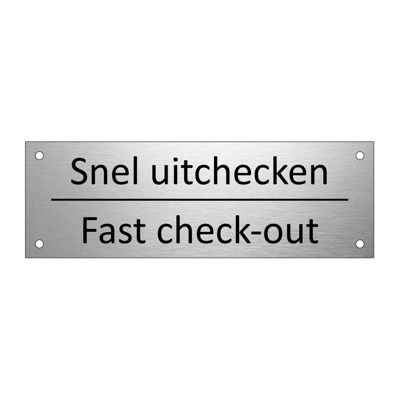 Snel uitchecken - Fast check-out & Snel uitchecken - Fast check-out